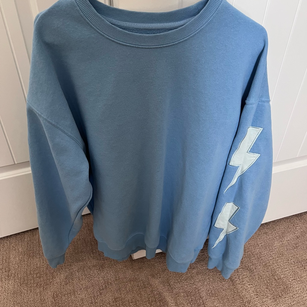 Goodie Two Sleeves Light Blue Sweatshirt